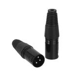 Maxbell 2x Pair XLR 3 Pin Male High Quality Microphone Cable Plug End Connectors