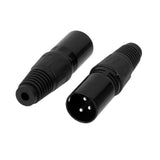 Maxbell 2x Pair XLR 3 Pin Male High Quality Microphone Cable Plug End Connectors