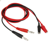 Maxbell 6xBanana plug to Aligator Clip Test Lead Cable for Tester Multimeter Red+Black