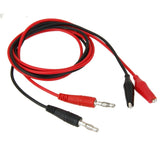 Maxbell 6xBanana plug to Aligator Clip Test Lead Cable for Tester Multimeter Red+Black