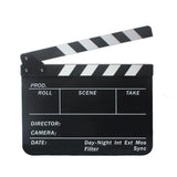 Maxbell Clapperboard TV Film Movie Clapboard Black Board with White and Black Stripe