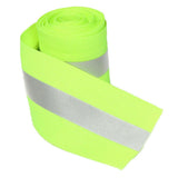 Maxbell 4x3 Meters Silver Reflective Tape Safty Strip Sew-on Lime Synth Fabric Green
