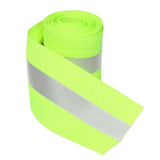 Maxbell 4x3 Meters Silver Reflective Tape Safty Strip Sew-on Lime Synth Fabric Green