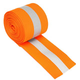 Maxbell 3x3 Meters Silver Reflective Tape Safty Strip Sew-on Lime Synth Fabric Orange