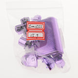 Maxbell Maxbell Replacement Chrome Plating Buttons and Touchpad for PS4 Controller-Purple