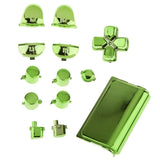 Maxbell Maxbell Replacement Chrome Plating Buttons and Touchpad for PS4 Controller-Green