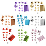 Maxbell Maxbell Replacement Chrome Plating Buttons and Touchpad for PS4 Controller-Green