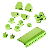Maxbell Maxbell Replacement Chrome Plating Buttons and Touchpad for PS4 Controller-Green