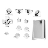 Maxbell Maxbell Replacement Chrome Plating Buttons and Touchpad for PS4 Controller-Silver