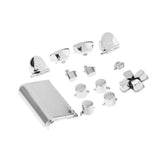 Maxbell Maxbell Replacement Chrome Plating Buttons and Touchpad for PS4 Controller-Silver