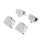 Maxbell Maxbell Replacement Chrome Plating Buttons and Touchpad for PS4 Controller-Silver