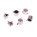 Maxbell Maxbell Replacement Chrome Plating Buttons and Touchpad for PS4 Controller-Pink