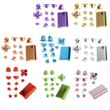 Maxbell Maxbell Replacement Chrome Plating Buttons and Touchpad for PS4 Controller-Pink