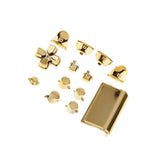 Maxbell Maxbell Replacement Chrome Plating Buttons and Touchpad for PS4 Controller-Gold