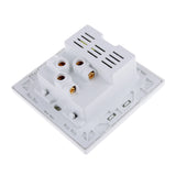 Maxbell Maxbell White 2.1A 2 USB Wall Socket Charger Power Panel Receptacle 5 Outlet Switch