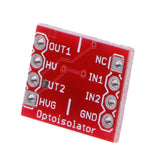Maxbell 5xRed 2 channel opto-isolator Breakout for    optoisolator optocoupler