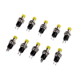 Maxbell 3xMini Momentary Push Button Switches Push on Release off Pack of 10 Yellow