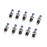 Maxbell 3xMini Momentary Push Button Switches Push on Release off Pack of 10 Blue