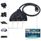 3 Port 1080P HDMI Auto Switch Splitter Switch Hub Box Cable for DVD HDTV PS4