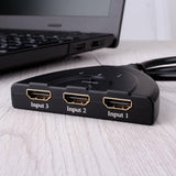 3 Port 1080P HDMI Auto Switch Splitter Switch Hub Box Cable for DVD HDTV PS4