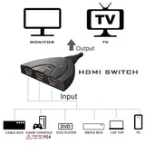 3 Port 1080P HDMI Auto Switch Splitter Switch Hub Box Cable for DVD HDTV PS4