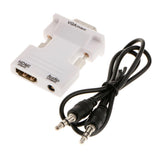 Maxbell Maxbell HDMI Female to VGA Male Converter + Audio Adapter Support 1080P Output White