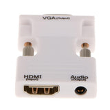Maxbell Maxbell HDMI Female to VGA Male Converter + Audio Adapter Support 1080P Output White