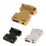 Maxbell Maxbell HDMI Female to VGA Male Converter + Audio Adapter Support 1080P Output White