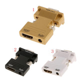 Maxbell Maxbell HDMI Female to VGA Male Converter + Audio Adapter Support 1080P Output White