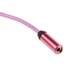 Maxbell Rose Red 3.5mm Male to Female Stereo Audio Headphone Extention Cable Cord 1M