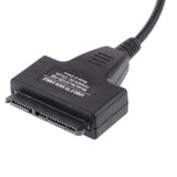 Maxbell Maxbell Dual USB 2.0 to SATA 15+7 Pin Data Power Cable Connector for 2.5" HDD