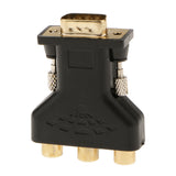 Maxbell Maxbell 3-RCA RGB Video Female To HD15-Pin VGA Component Video Jack Adapter
