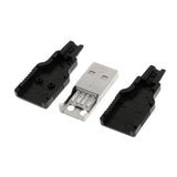 Maxbell 20x10pcs USB Type-A 4-pin Male Plug Socket Connector Adapter Jack Plastic Cover