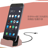 Maxbell Maxbell Desktop Double Side Micro USB Charger Dock Data Sync for Android Phone Gold