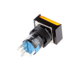 Maxbell 25xDC 12V Push Button Momentary Self Reset Square Switch with LED Light  Yellow