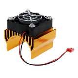 Maxbell 540/550 Motor heat sink with 40mm Fan Cooling for RC 1:10 Car Gold