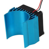 Maxbell Maxbell 540/550 Motor Heat Sink with 40mm Fan Cooling for RC 1:10 Car Blue