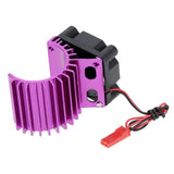 Maxbell 7016 Motor Heat Sink with Cooling Fan for 1/16 HSP RC Car 380 Motor Purple