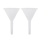 Maxbell 4x2pcs 60mm Plastic Long Stem Funnel for Kitchen Laboratory Liquid Transfer