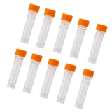 10Pcs 1.5ml + 10Pcs 5ml Plastic Cryovial Test Tube Sample with Screw Cap