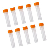 10Pcs 1.5ml + 10Pcs 5ml Plastic Cryovial Test Tube Sample with Screw Cap
