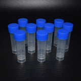 10Pcs 1.5ml + 10Pcs 5ml Plastic Cryovial Test Tube Sample with Screw Cap