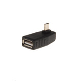 Maxbell Maxbell Leftward Micro USB Male to USB Female OTG Adapter for Cellphone Tablet