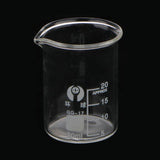 Maxbell Low Form Glass Measuring Graduated Beaker Chemistry Lab glassware 20ml 10ml