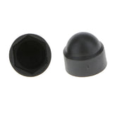 Maxbell 10x10pcs M6 Black Dome Bolt Nut Protection Caps Cover Hexagon Screws M8x14mm