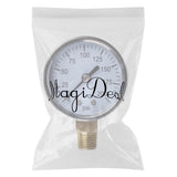 Maxbell 2x1/4"NPT Air Compressor Hydraulic Pressure Gauge 0-200 PSI Side Mount 2"Face