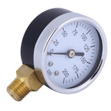 Maxbell 2x1/4"NPT Air Compressor Hydraulic Pressure Gauge 0-200 PSI Side Mount 2"Face