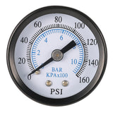 Maxbell 2x1/8" 0-160 PSI  Air Compressor Hydraulic Pressure Gauge Oil Meter 1.58" Dia