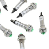 Maxbell 3x10pcs 8mm 24V Green LED Metal Indicator Light XD8-2