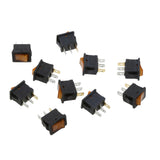 Maxbell 2x250V 10A 10 PCS Yellow LED Light 12V Car Boat Auto ON/OFF Rocker SPST Switch